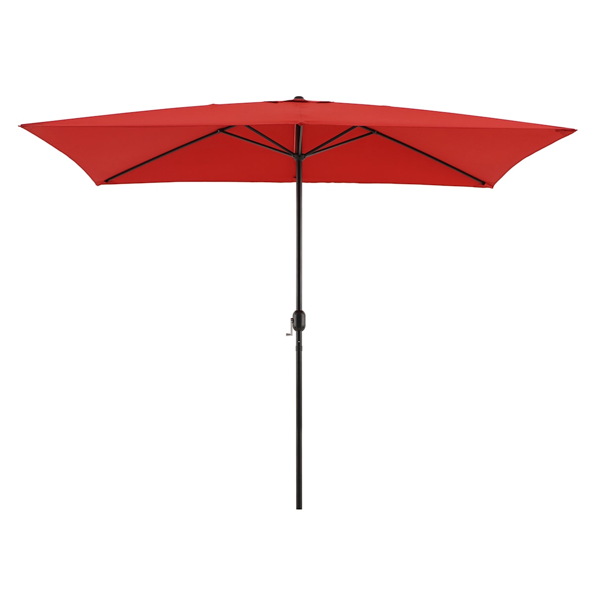 Cherry Crank Rectangle Patio Umbrella, 6.5x10ft