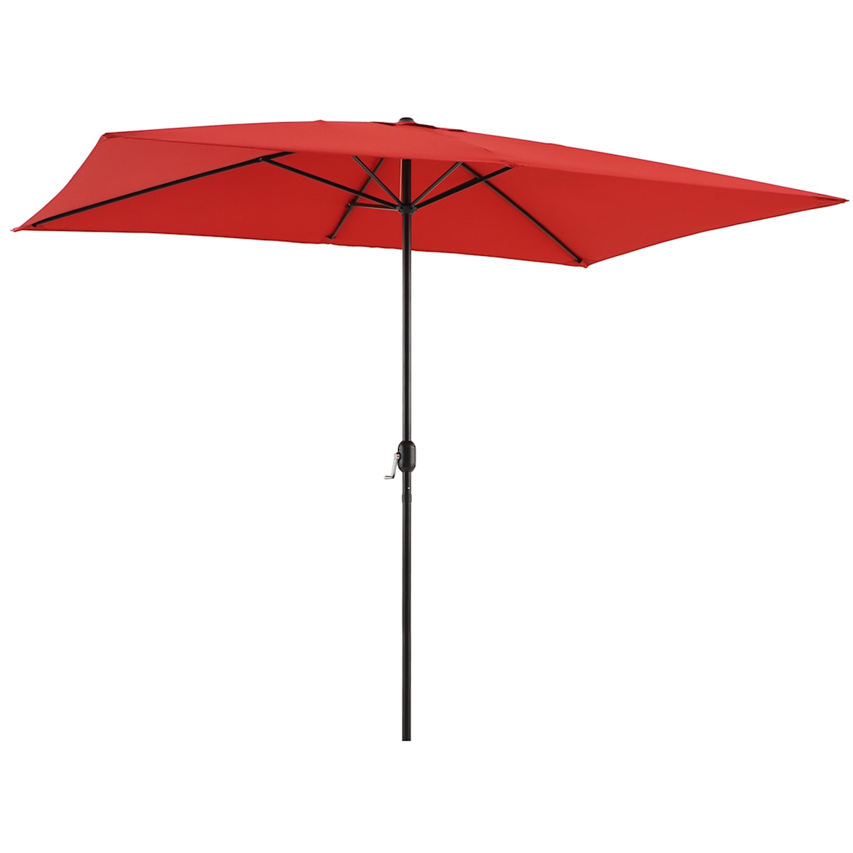 Cherry Crank Rectangle Patio Umbrella, 6.5x10ft