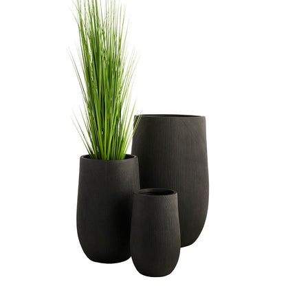 Crosby St. Clovis Black Tall Outdoor Planter, Extra Large