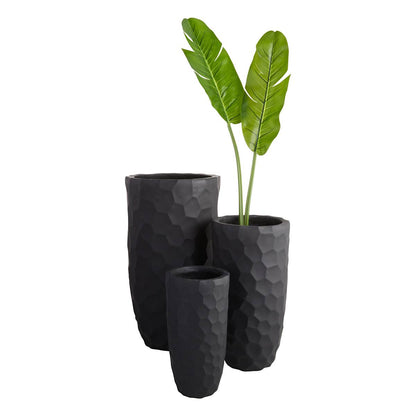 Crosby St. Elena Black Outdoor Planter, Large