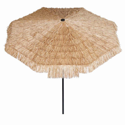 Tiki Fringe Crank & Tilt Round Patio Umbrella, 9'