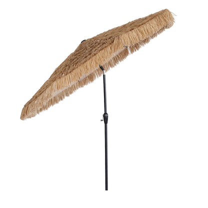 Tiki Fringe Crank & Tilt Round Patio Umbrella, 9'