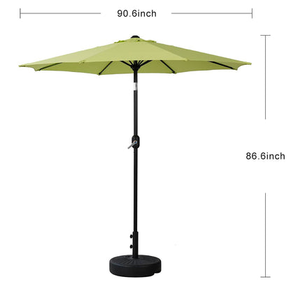 Grass Green Crank & Tilt Round Patio Umbrella, 7.5'