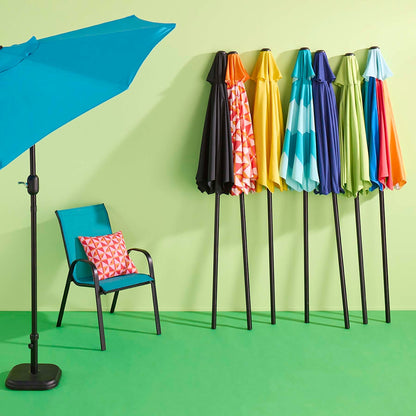 Grass Green Crank & Tilt Round Patio Umbrella, 7.5'