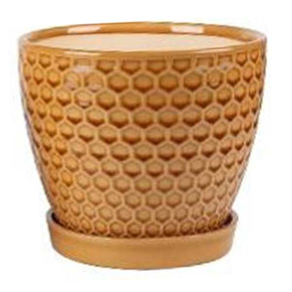 Indoor Sand Honeycomb Ceramic Pot, Medium