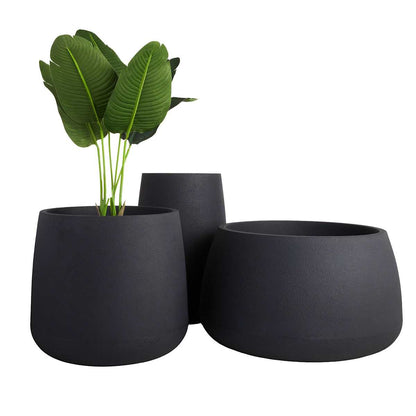 Japi Bios Black Outdoor Planter, Extra Large