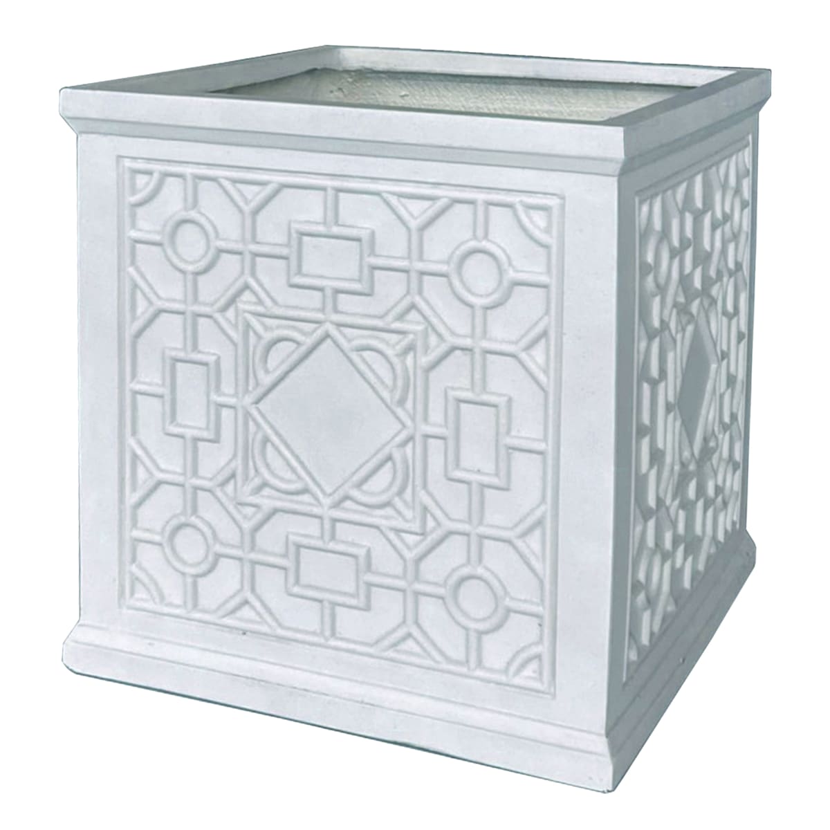 Providence Ella White Square Outdoor Planter, Large