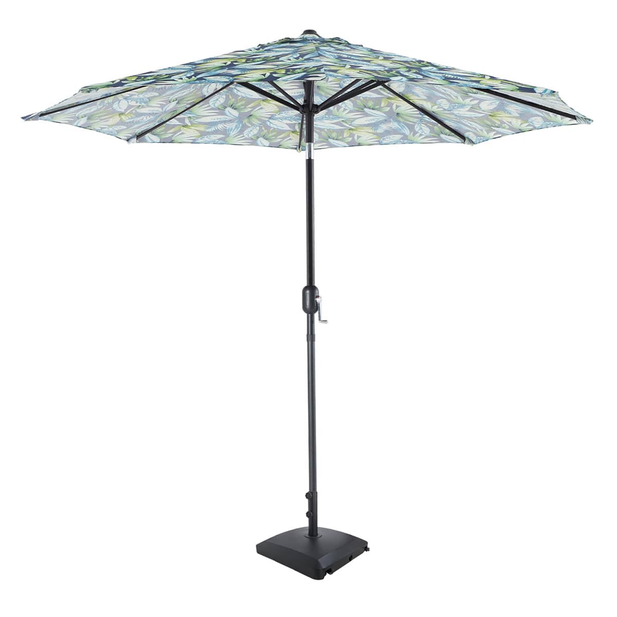 Seneca Navy Crank & Tilt Round Patio Umbrella, 9'