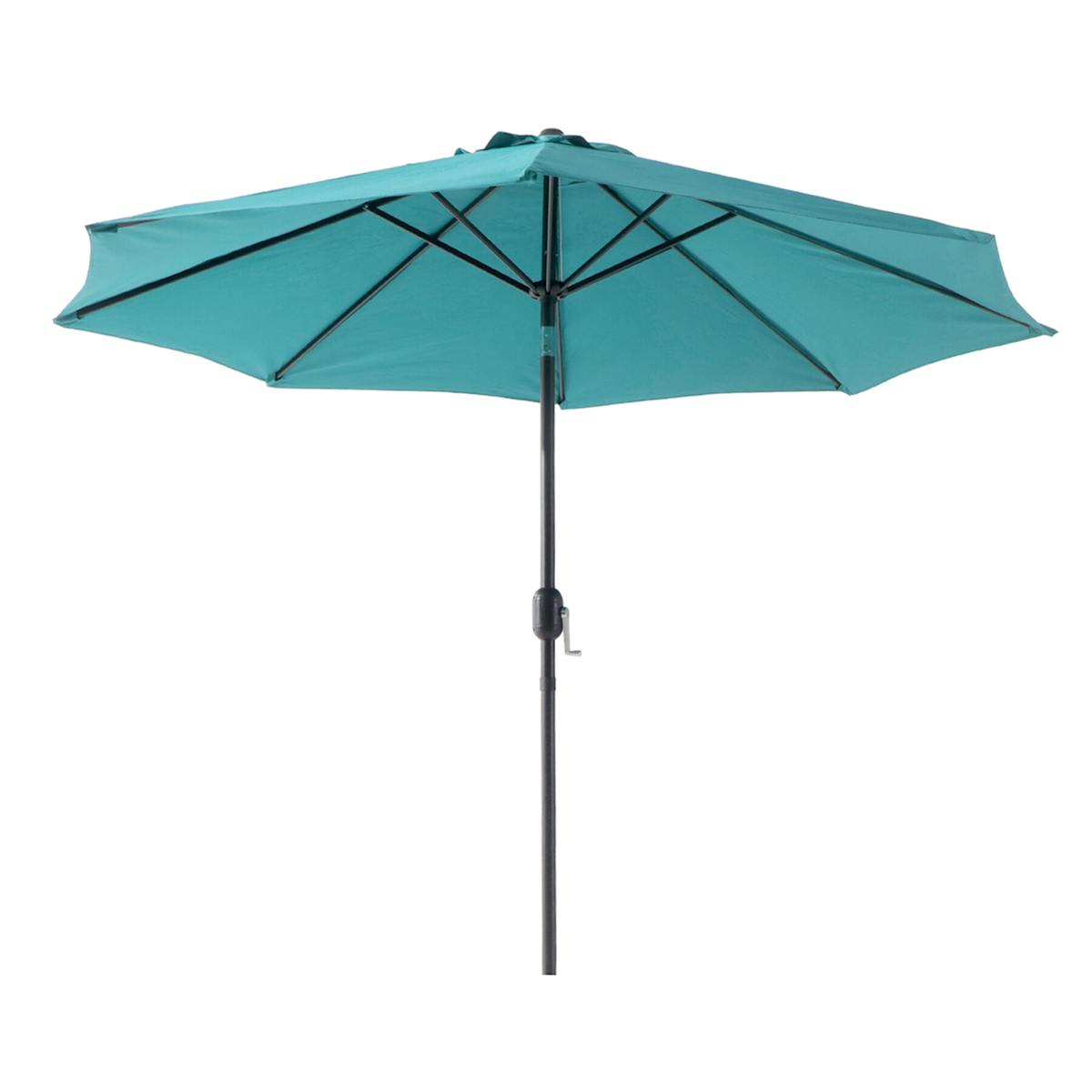 Teal Crank & Tilt Round Patio Umbrella, 9'