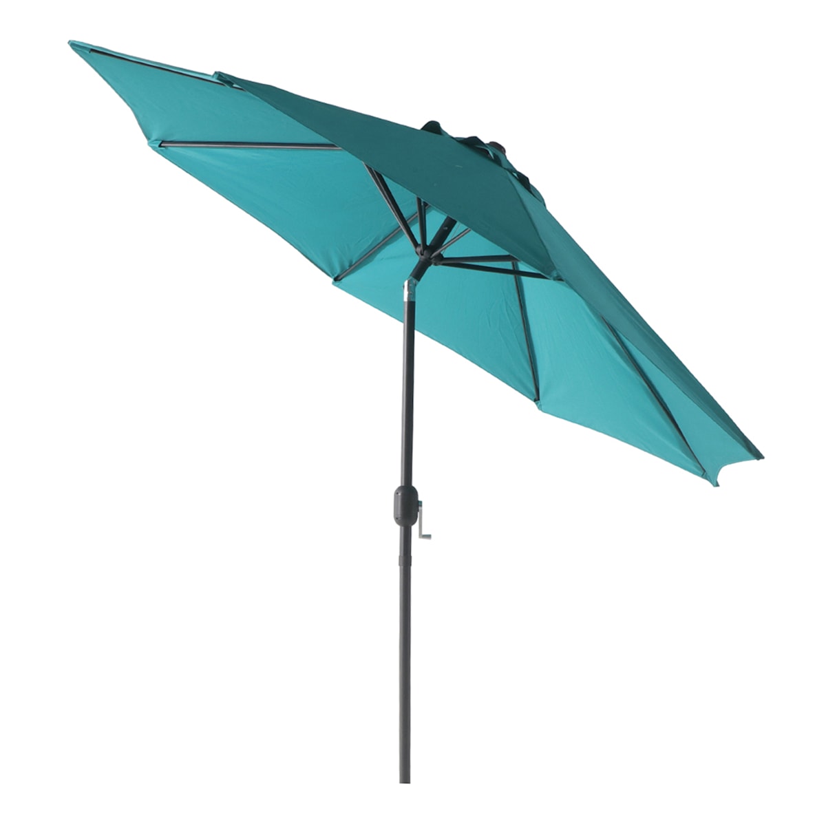 Teal Crank & Tilt Round Patio Umbrella, 9'